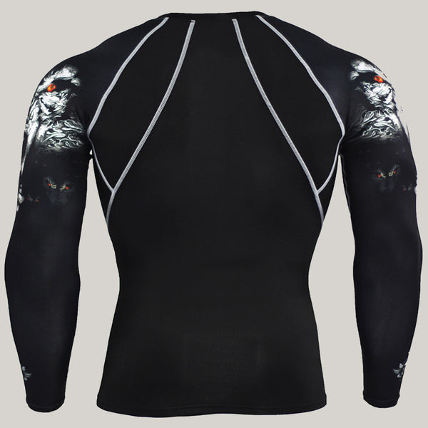 Man's Fitness Long Sleeve Tops Stretchable Quick Drying Sports Shirt